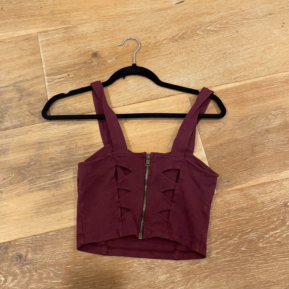 Cutout back crop top